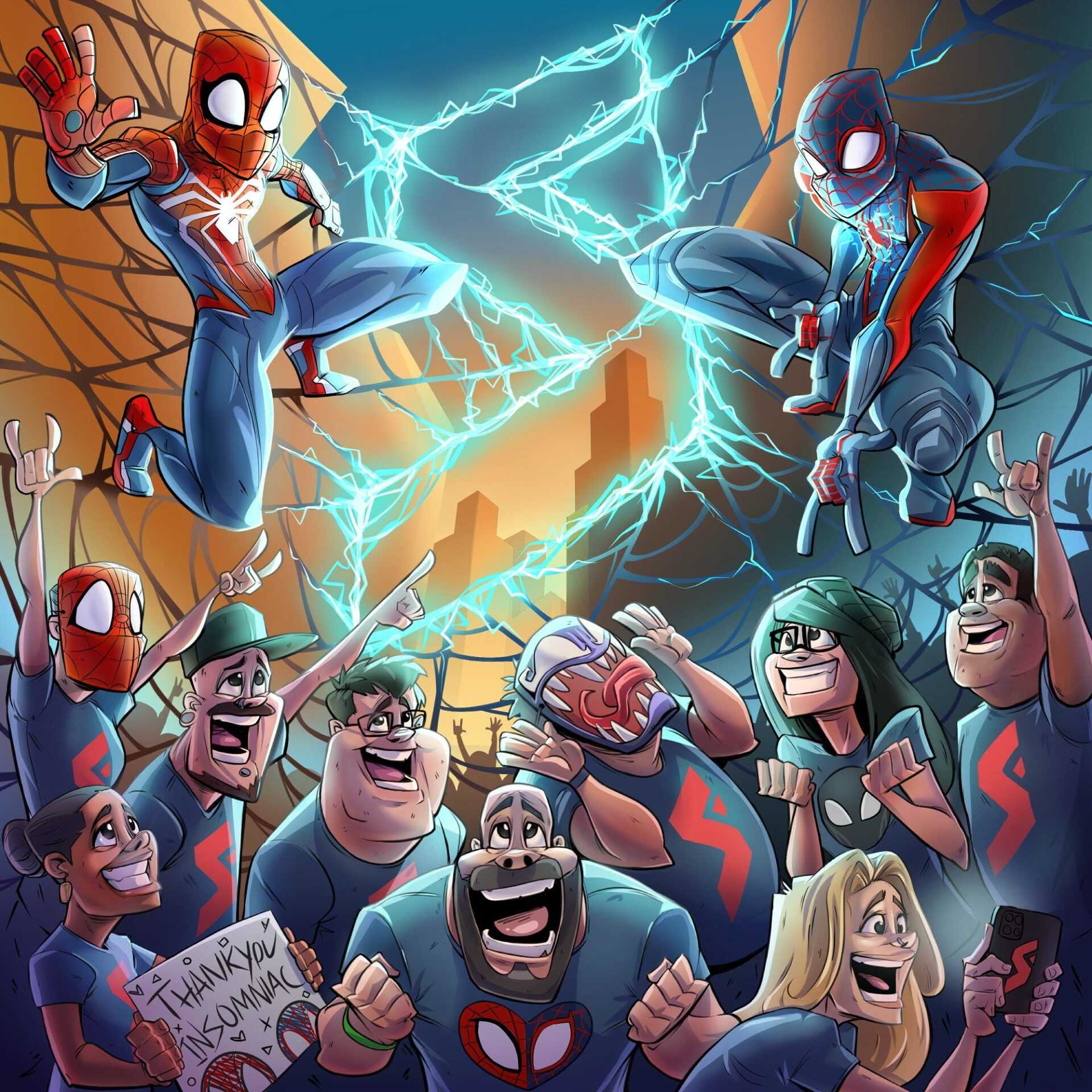 Элой и Кратос веселяться с Пауками: Студии Sony поделились артами в честь релиза Marvel's Spider-Man 2 |5