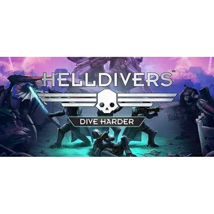 Helldivers: Dive harder. Helldivers 2. Helldivers Dive harder Edition. Helldivers Dive harder logo without background.