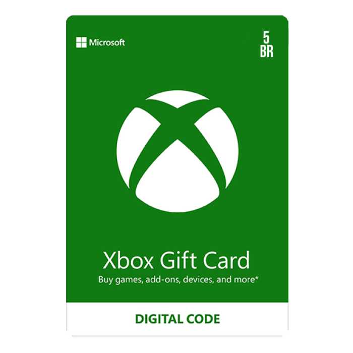 ⭐️ Xbox Live Gift Card 5 BR (Brazil) Xbox Live 5 BRL